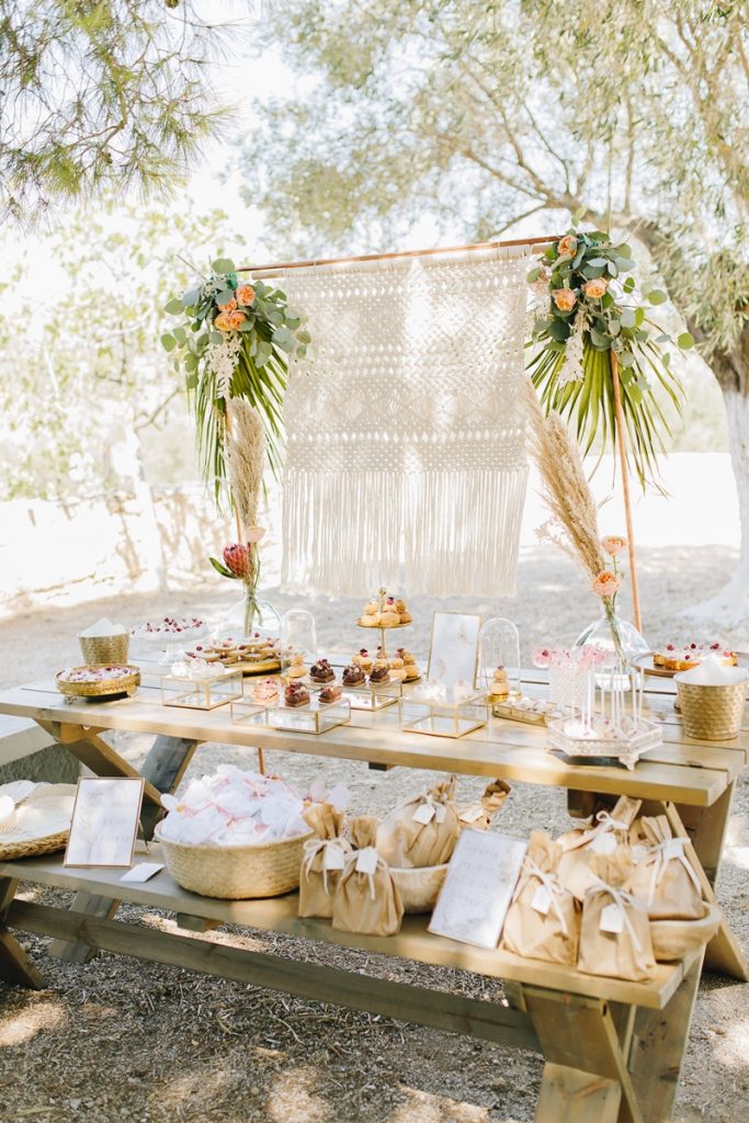 bohemian chic outdoor event